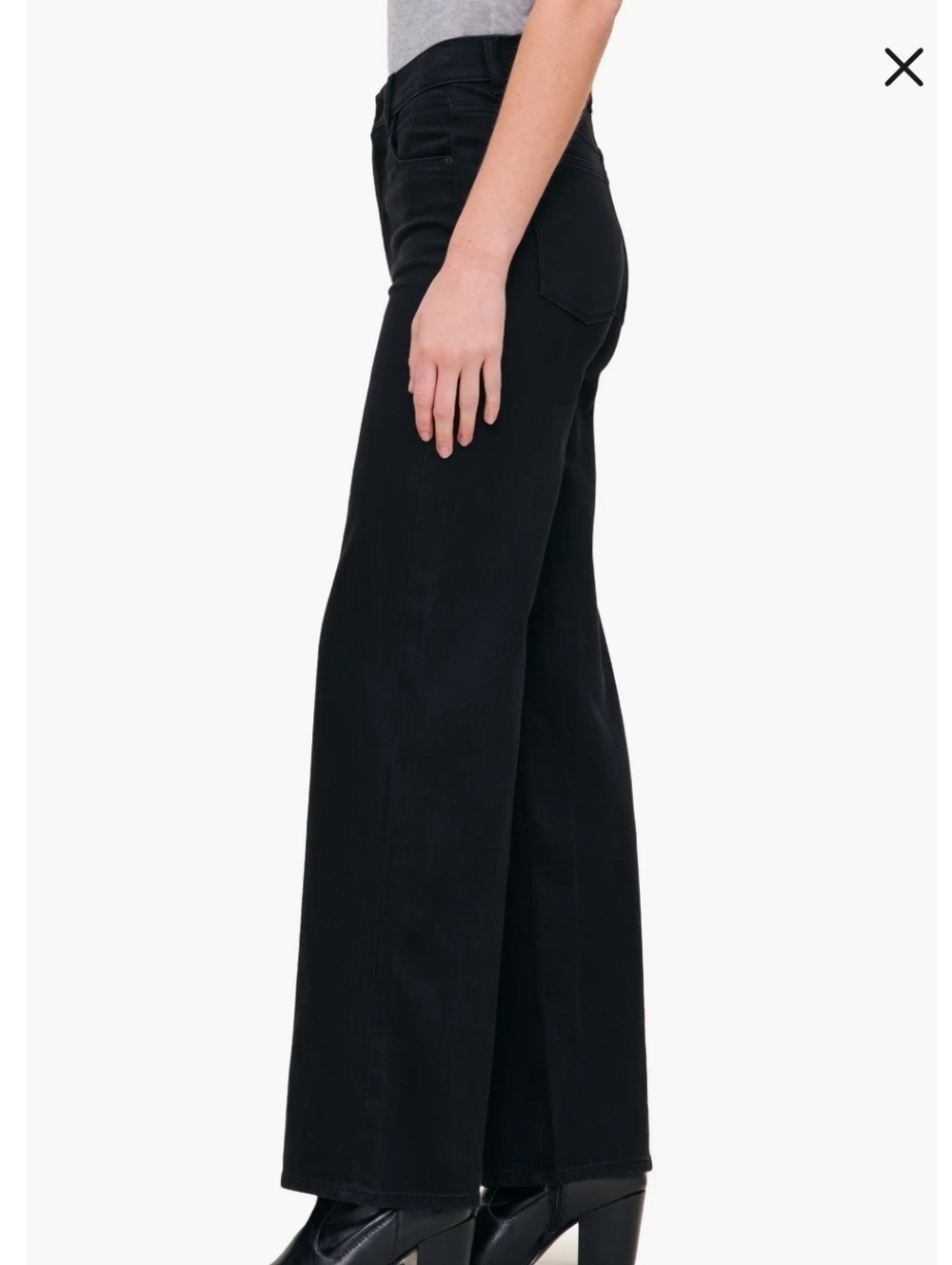 DL1961 I'mWide Leg Jet Black Jeans